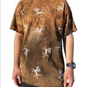 Custom Handmade bleached kitties shirt